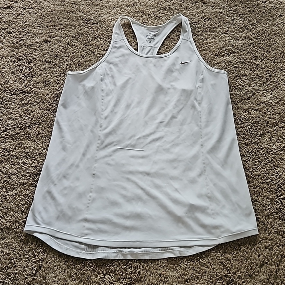 Nike white Dri-fit tank top, size XL